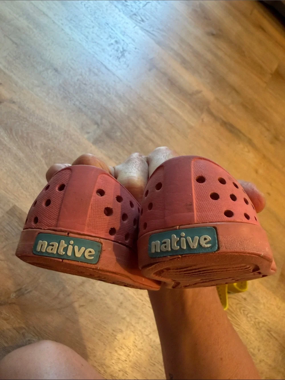 Native Jefferson Kids Slip-On Water Shoes in Coral Pink